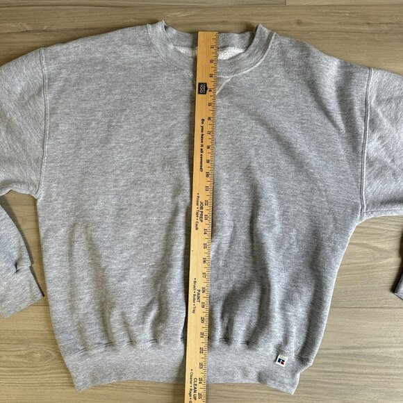 Vintage Russell Athletic Blank Crewneck Sweatshirt Grey L Made In Mexico Mint - Picture 6 of 9